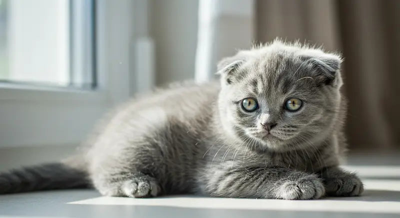 Scottish Fold kitten cute appearance