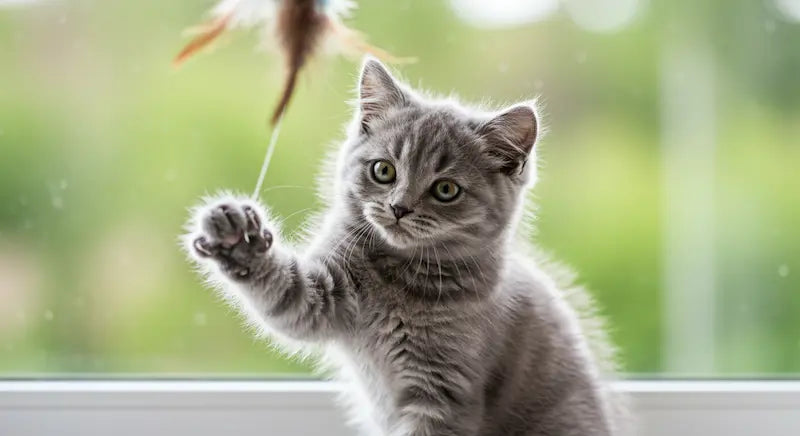 Playful Scottish Straight Kitten