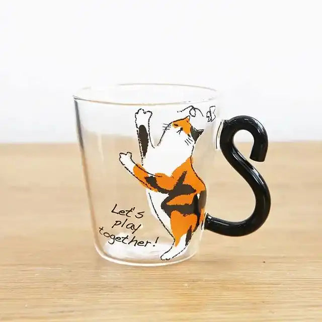 Cute Cat Glass Cup