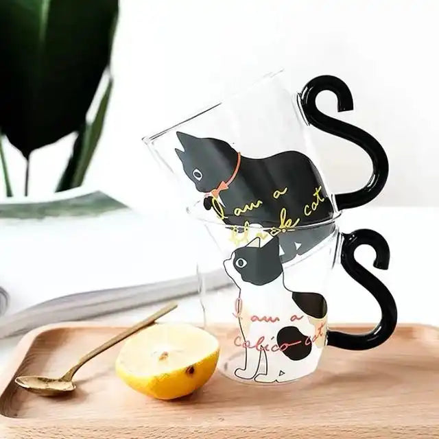 Cute Cat Glass Cup