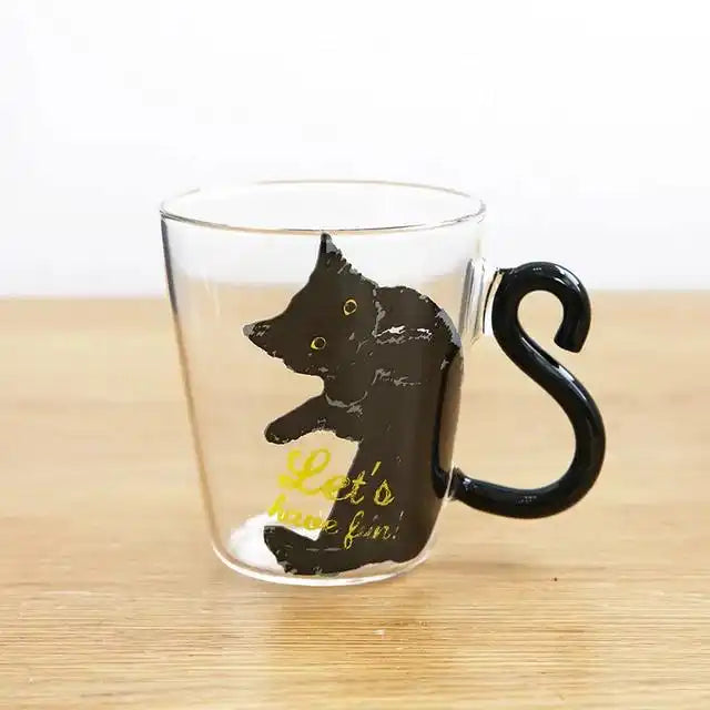Cute Cat Glass Cup