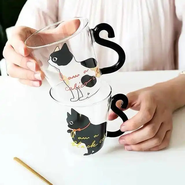 Cute Cat Glass Cup