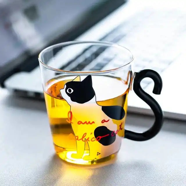 Cute Cat Glass Cup