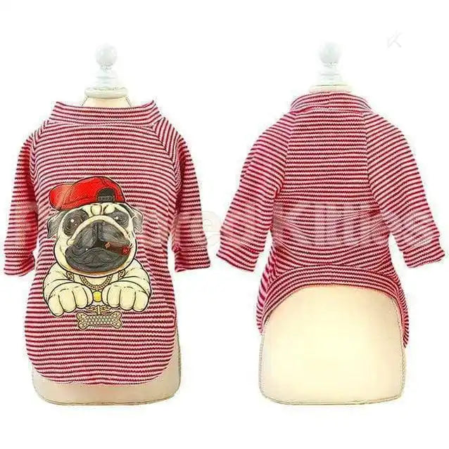 Fashion Stripped Sweater With A Print