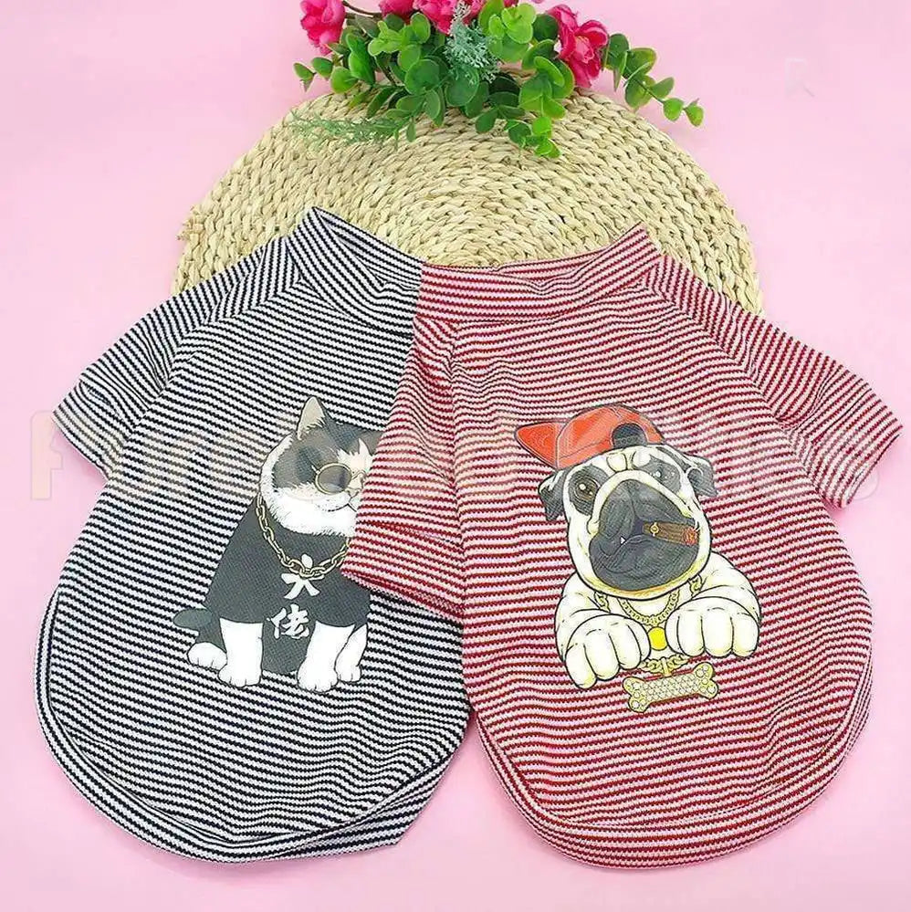 Fashion Stripped Sweater With A Print