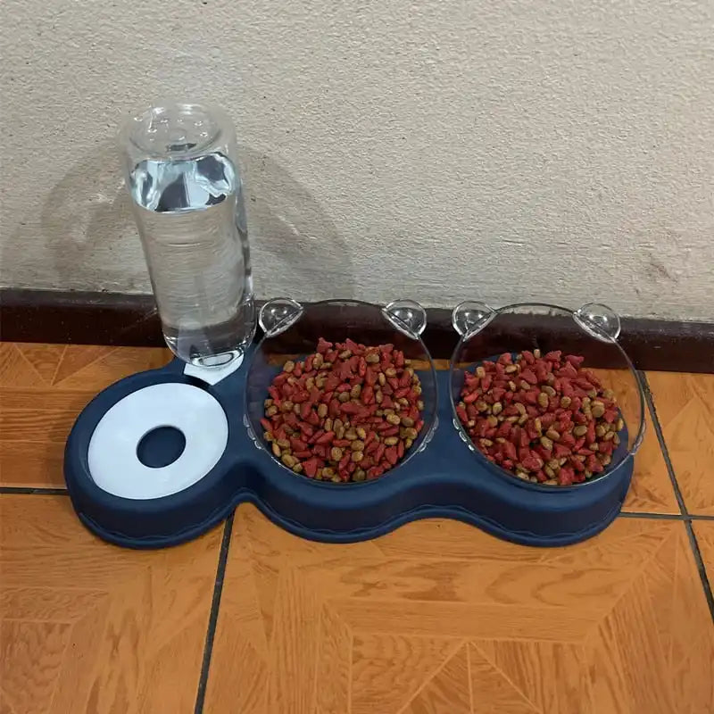 Purebred Kitties Shop Food Bowl With Water Fountain