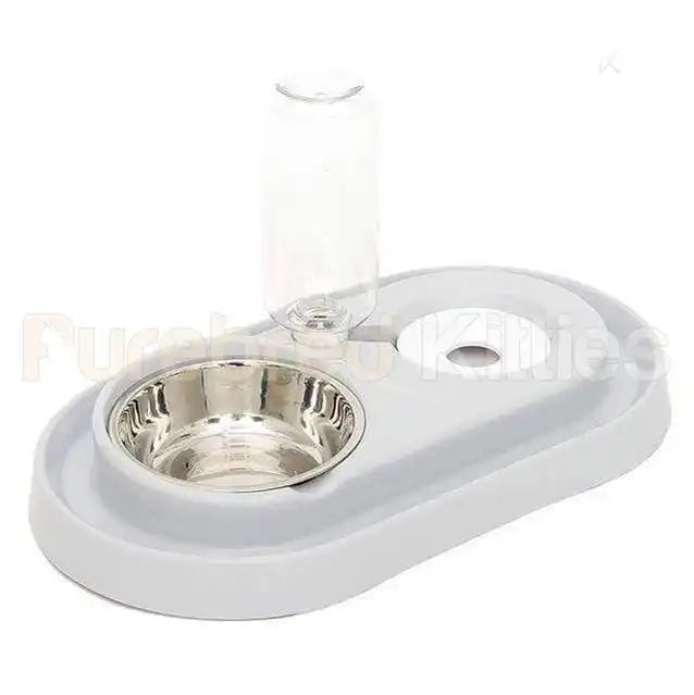 Purring Pet Water Fountain and Feeder