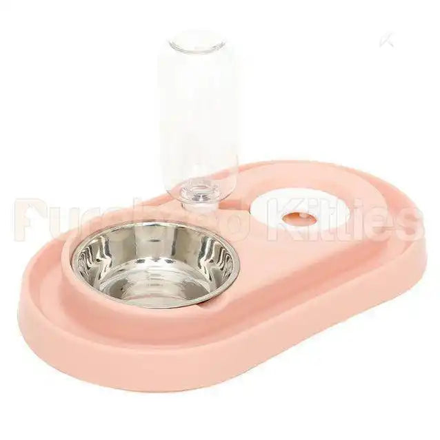 Purring Pet Water Fountain and Feeder