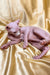 Adorable Elf Sphynx Kitten curled up on luxurious silky fabric