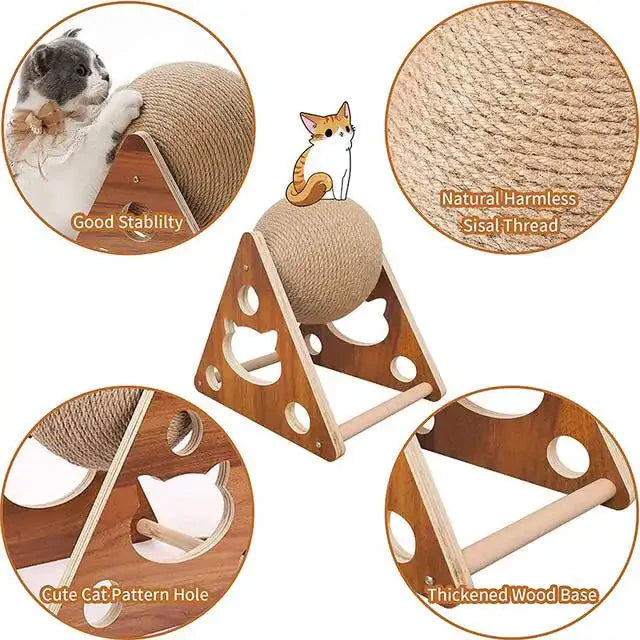 Wooden Scratching Ball